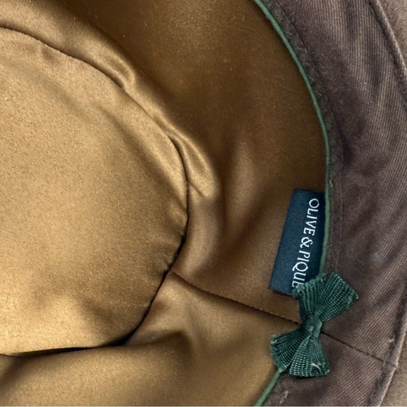 Olive & Pique Brown Wool Felt Wide Brim Rancher Hat Western Embellished Band Adj - Picture 4 of 6